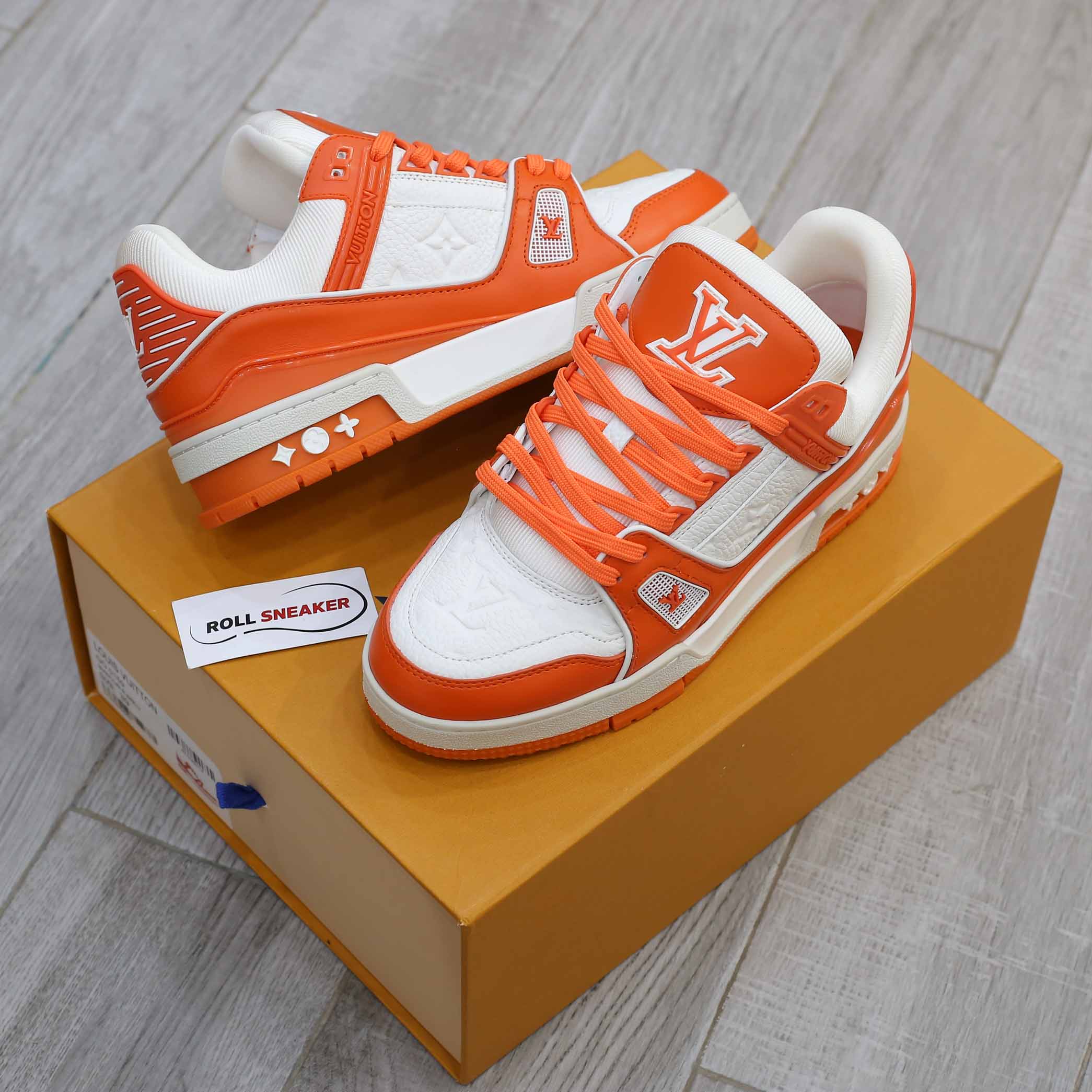 Giày Louis Vuitton Lv Trainer Monogram Orange cam