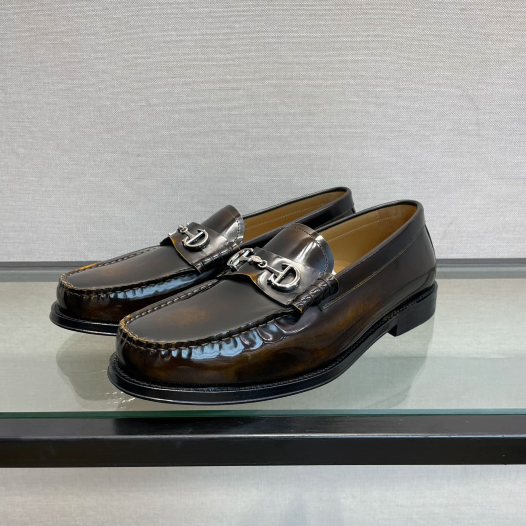 Giày Nam Dior Loafer CD Brown Nâu