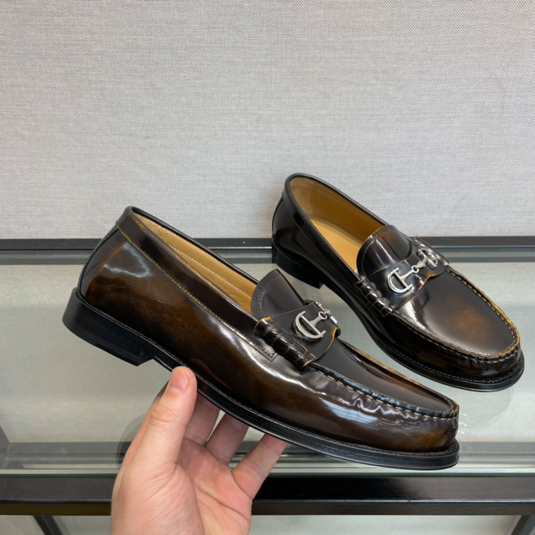 Giày Nam Dior Loafer CD Brown Nâu