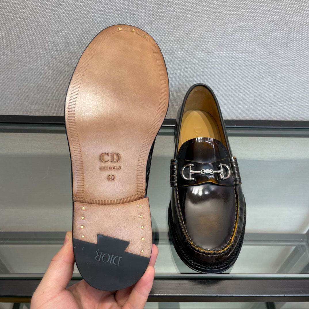 Giày Nam Dior Loafer CD Brown Nâu