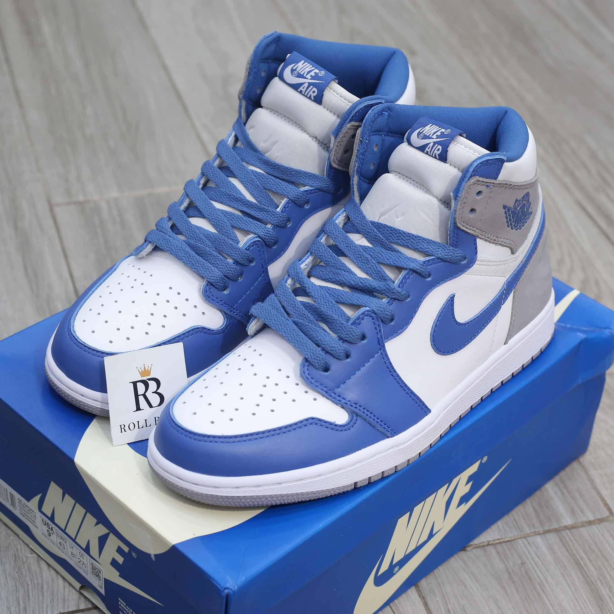 Giày Nike Air Jordan 1 High OG Retro True Blue Cement