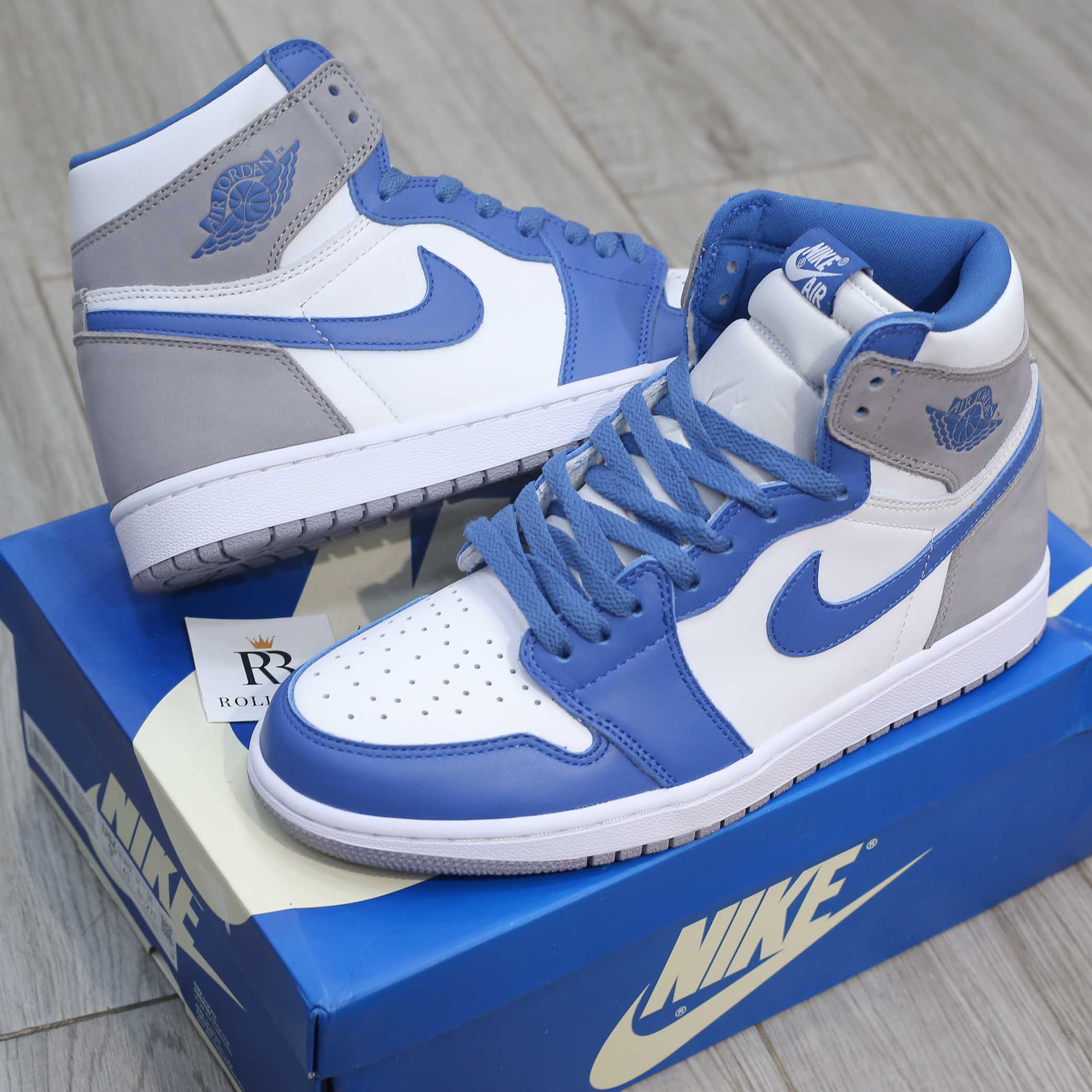 Giày Nike Air Jordan 1 High OG Retro True Blue Cement