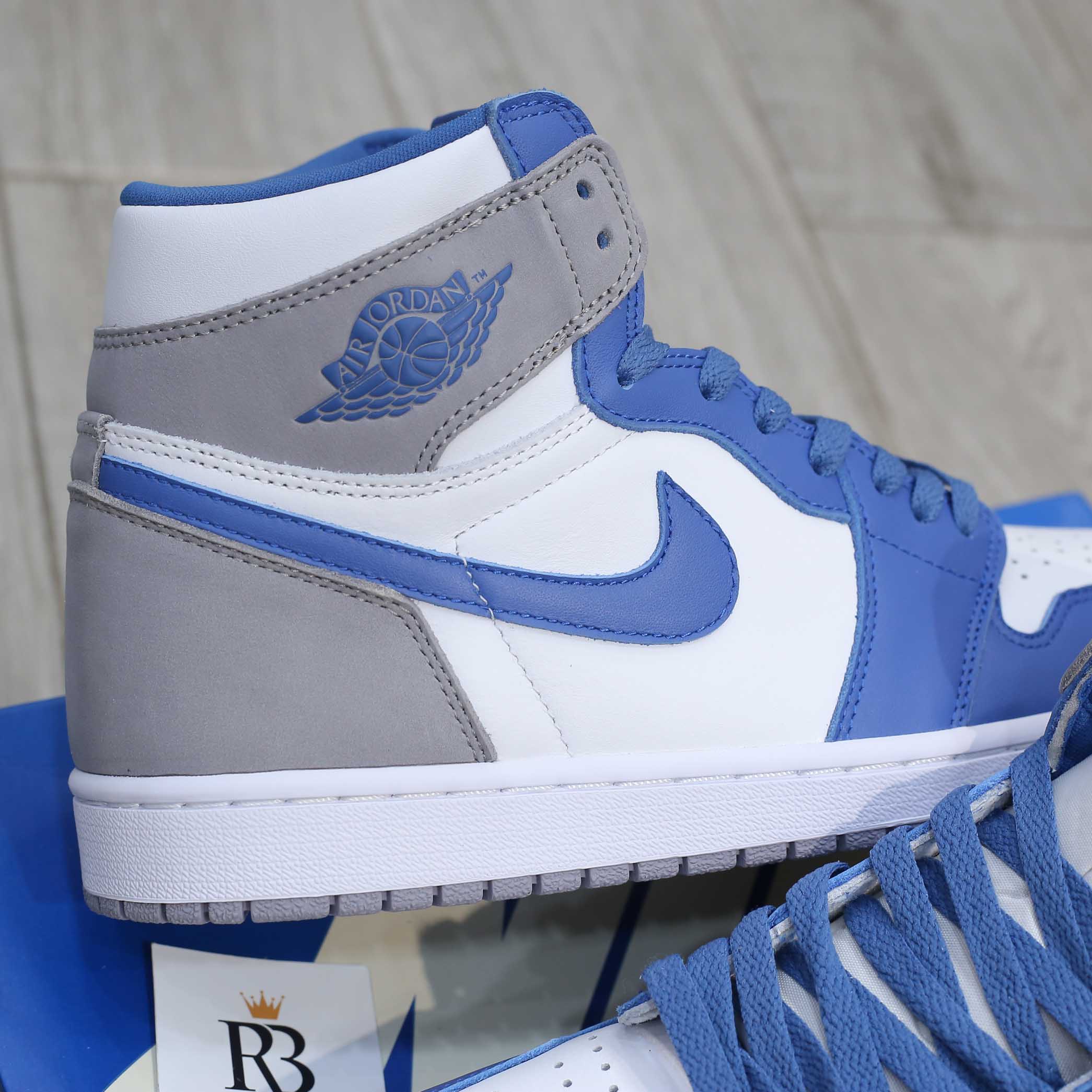 Giày Nike Air Jordan 1 High OG Retro True Blue Cement