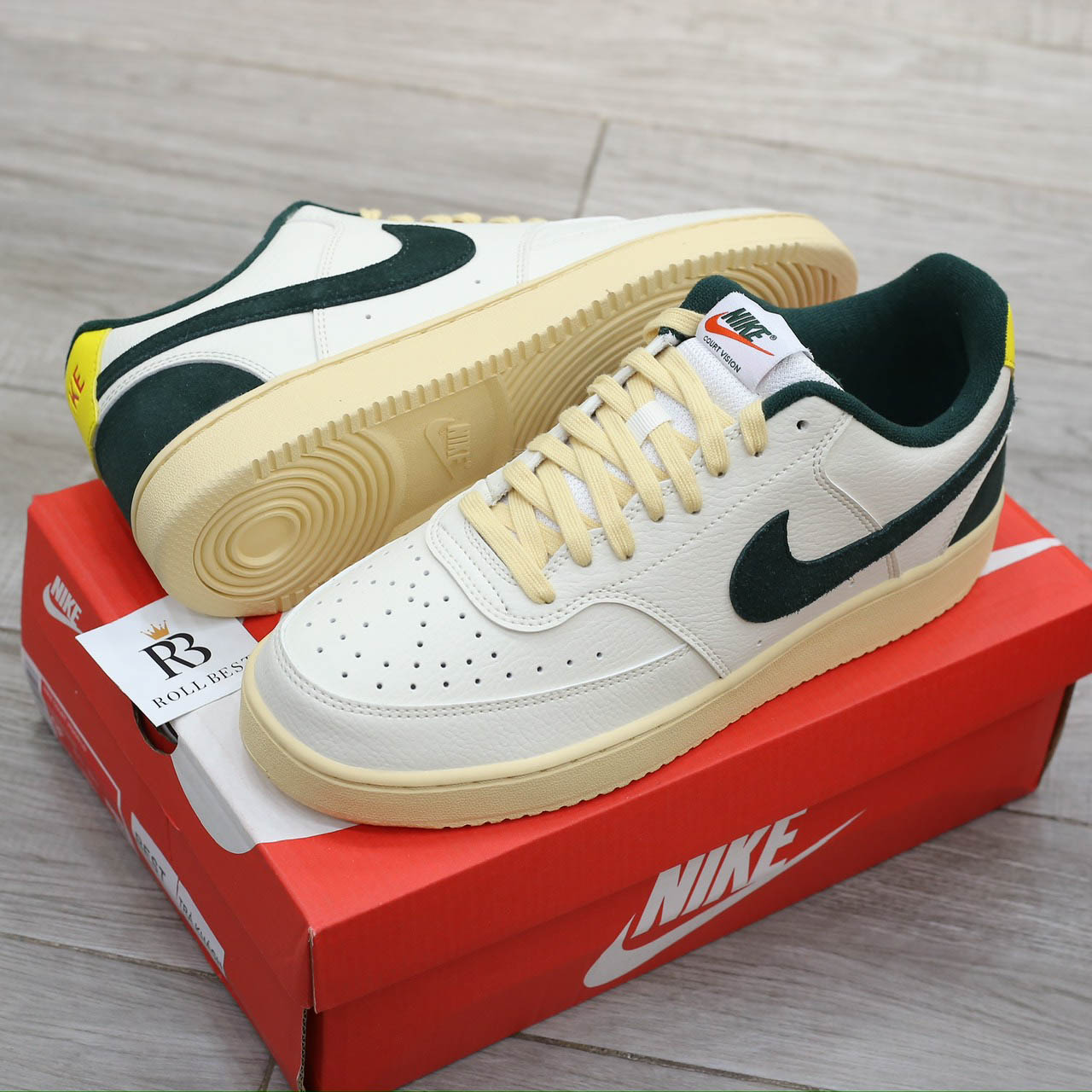 giay nike court vision low sail pro green opti yellow 11