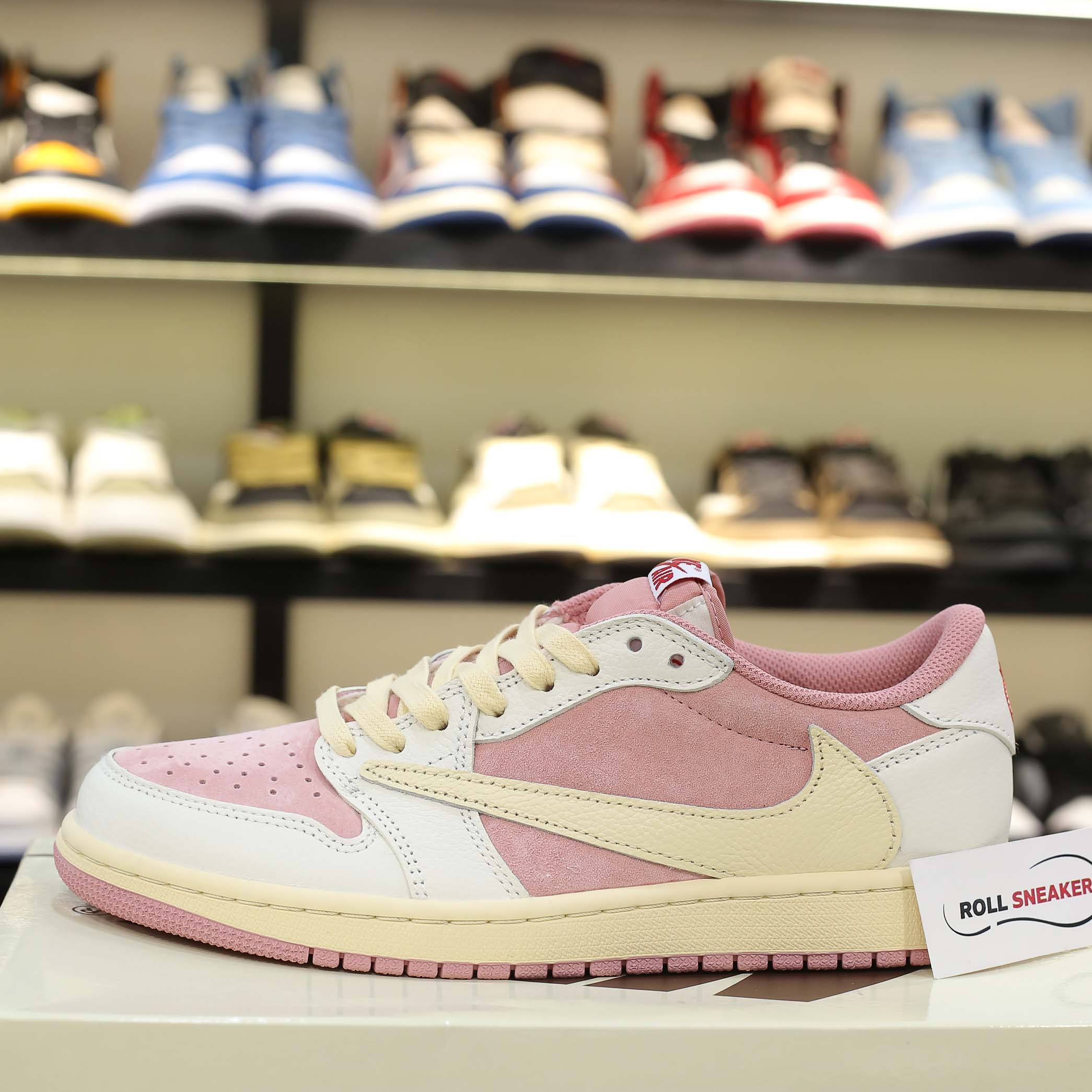 Giày Nike Jordan 1 Low OG Travis Scott Pink Shy