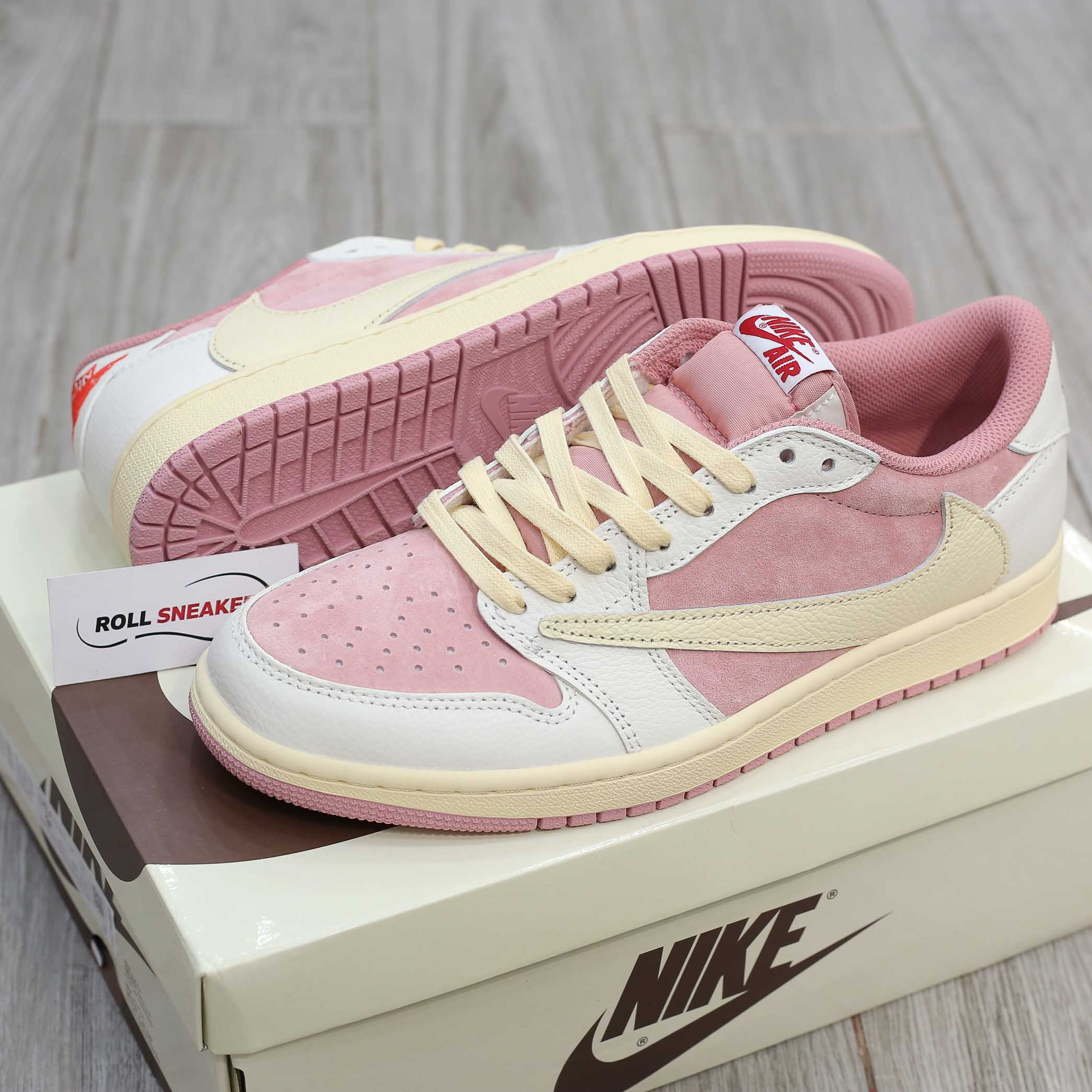 Giày Nike Jordan 1 Low OG Travis Scott Pink Shy