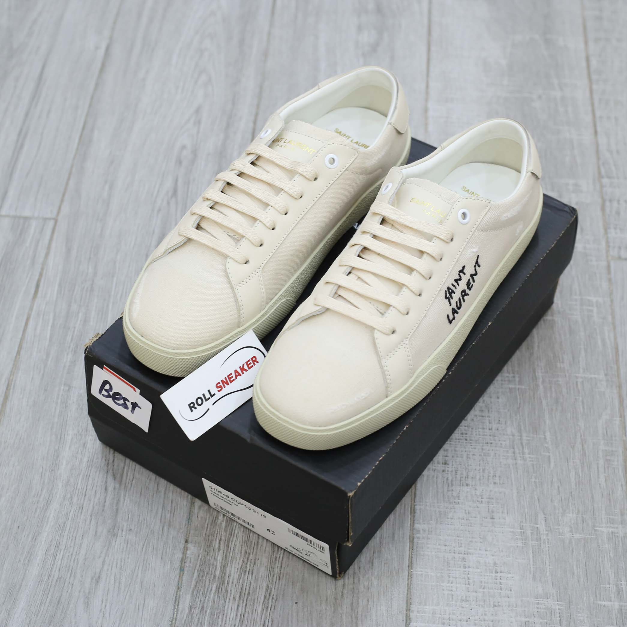 Giày Saint Laurent Court Classic trắng