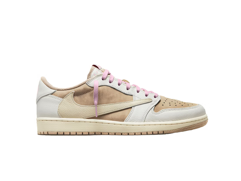 Giày Travis Scott X Air Jordan 1 Low Og Sail Shy Pink