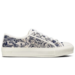 Giày WALK’N’DIOR SNEAKER Blue Toile de Jouy Embroidered Cotton