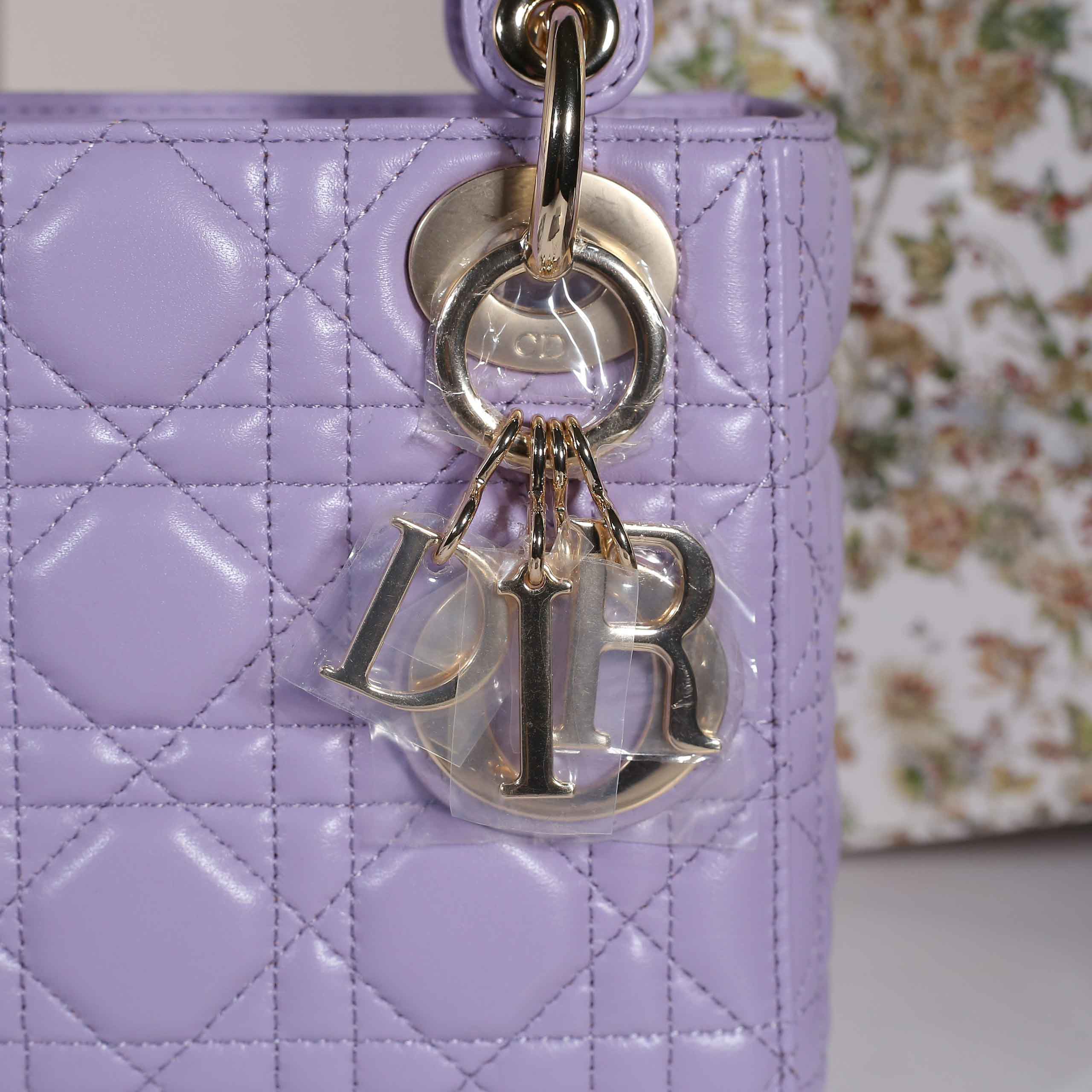 Túi Dior Mini Lady Bag Lilac Cannage Lambskin