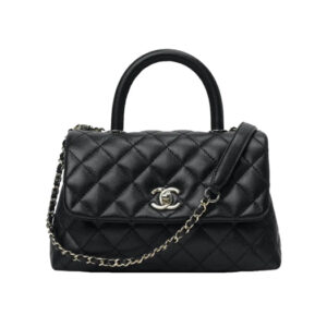 Túi Đeo Chéo Nữ Chanel Coco 9.5 Small Flap Bag With Top Handle Màu Đen