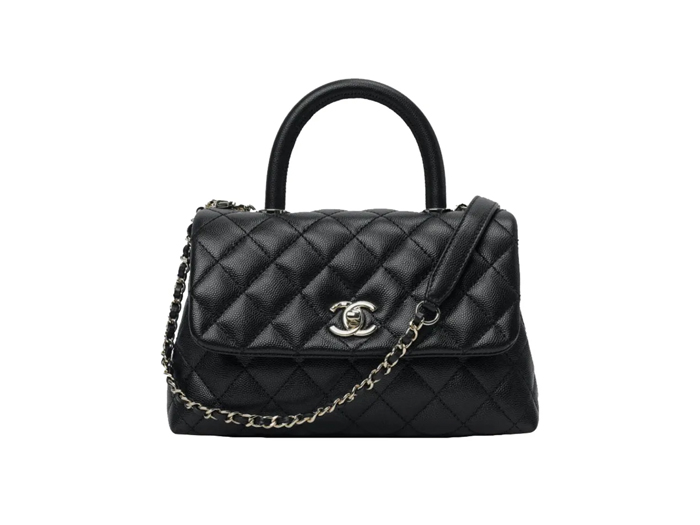 Túi Đeo Chéo Nữ Chanel Coco 9.5 Small Flap Bag With Top Handle Màu Đen