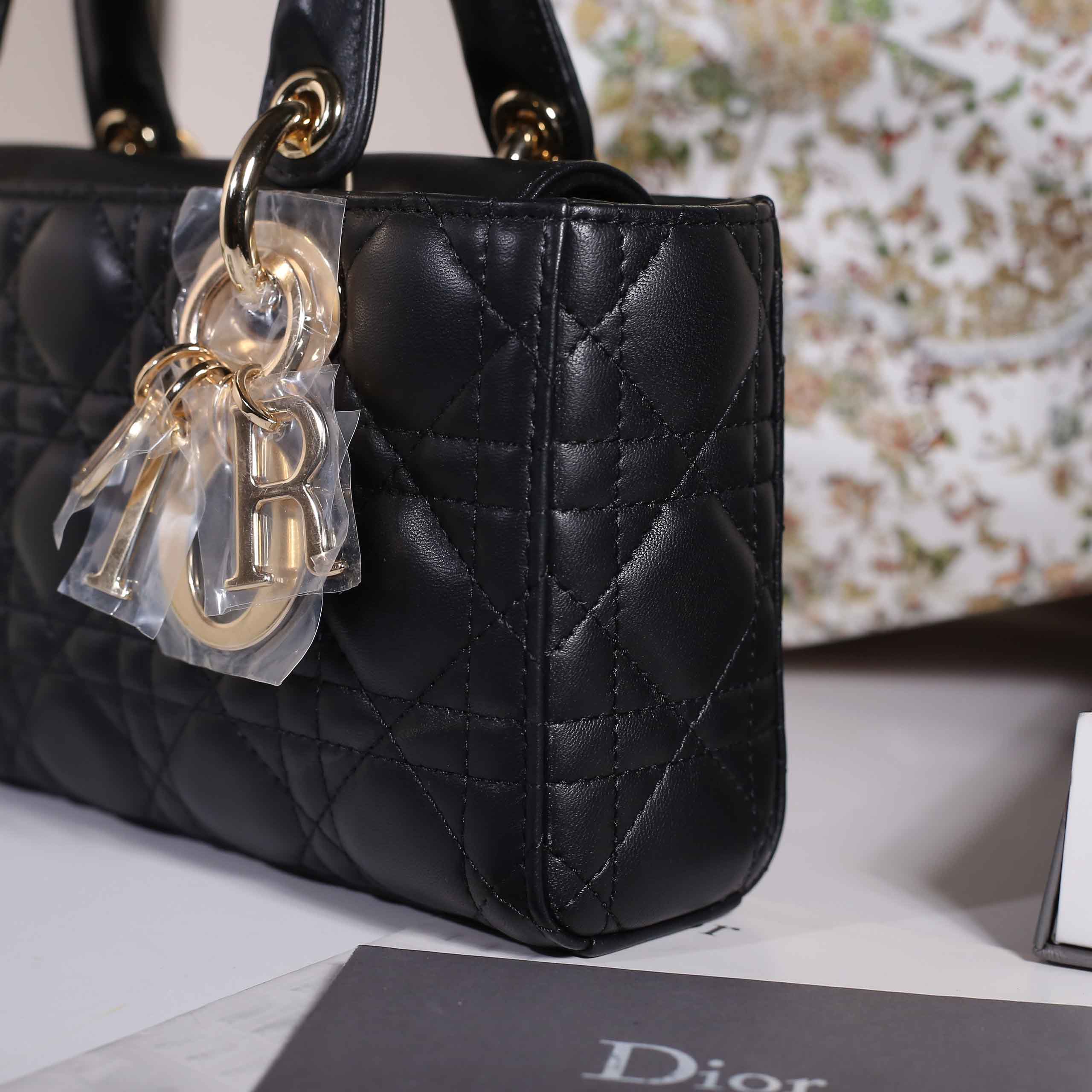 Túi xách Dior Small D-Joy Bag Black Cannage Lambskin Women