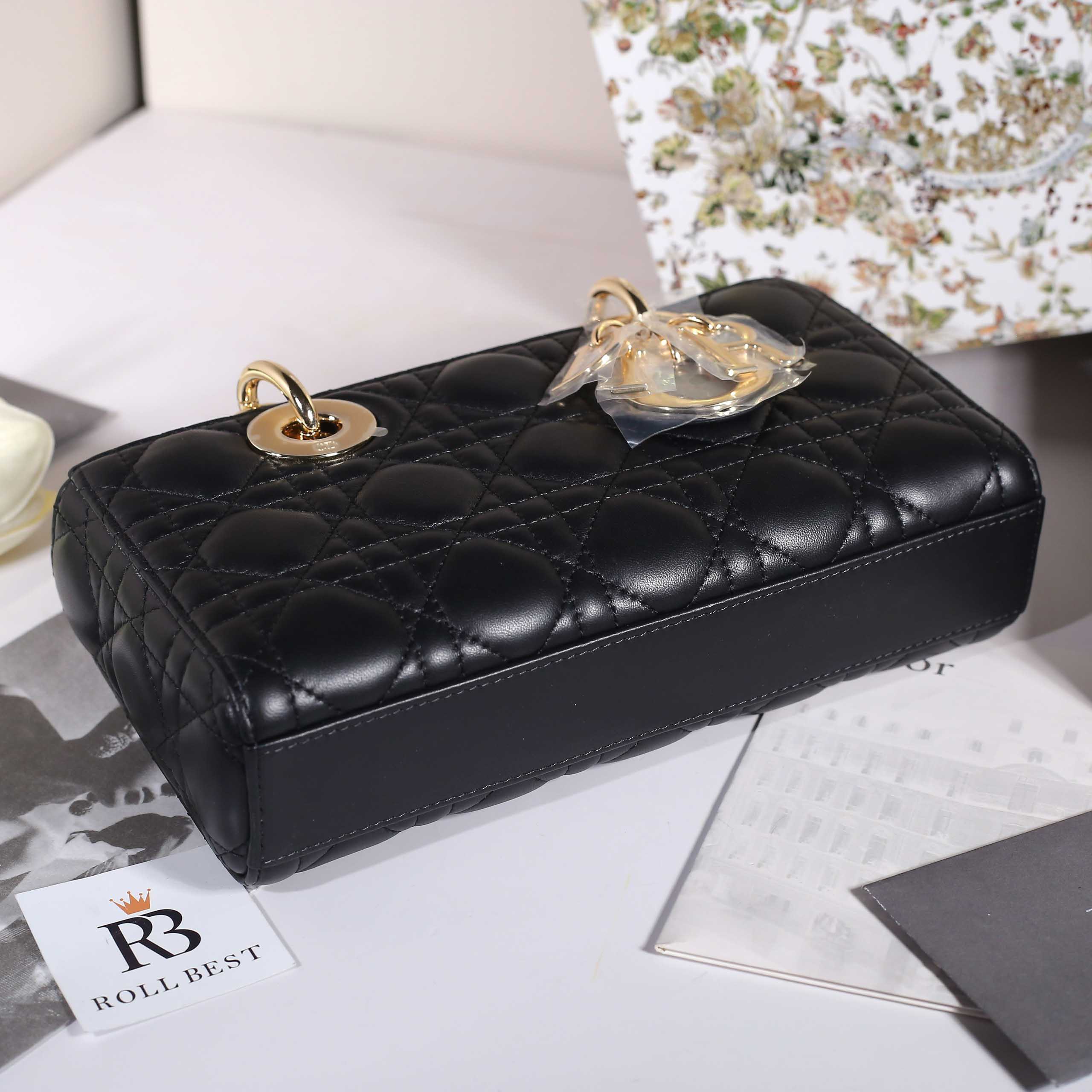 Túi xách Dior Small D-Joy Bag Black Cannage Lambskin Women