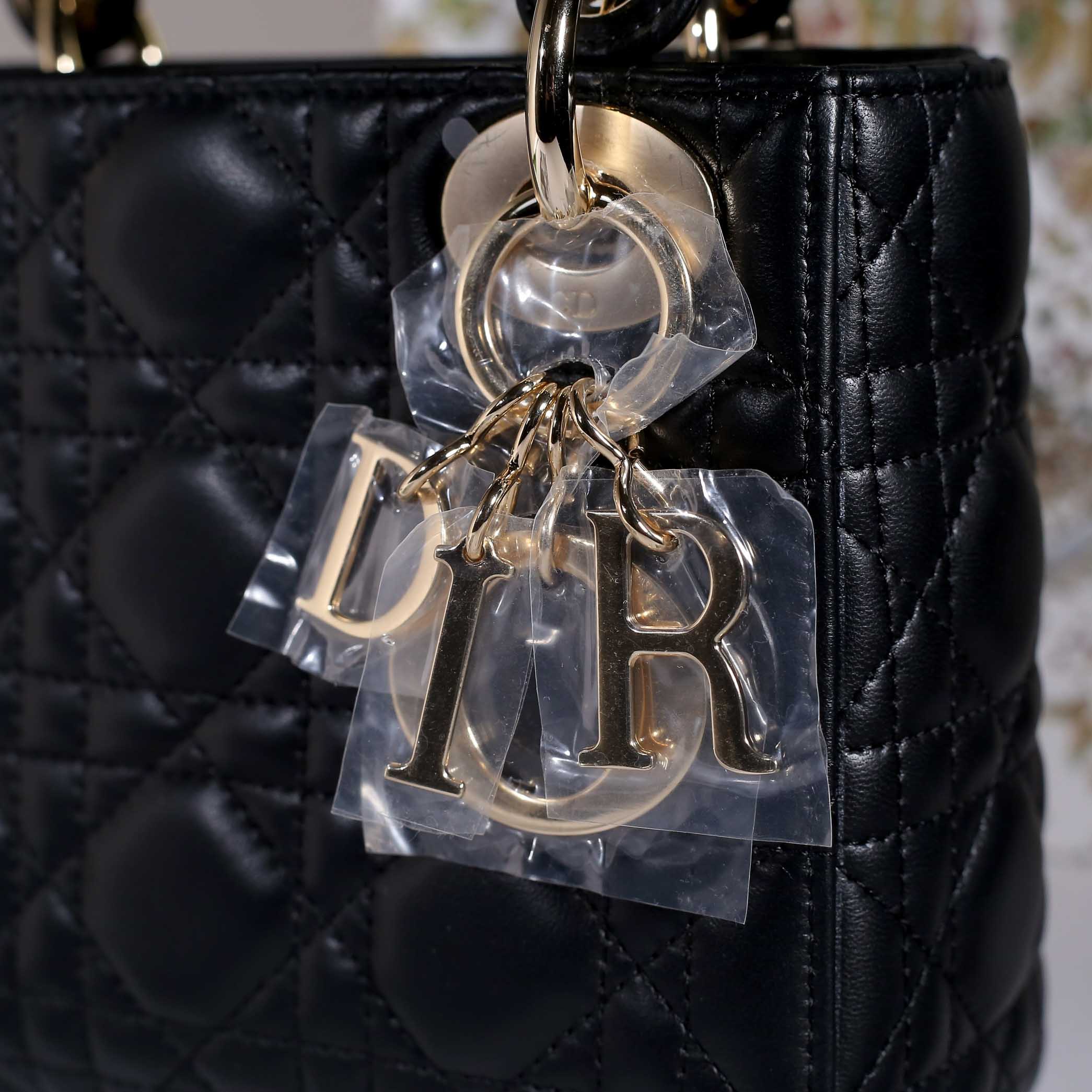 Túi Xách Mini Lady Dior Bag Black Cannage Lambskin