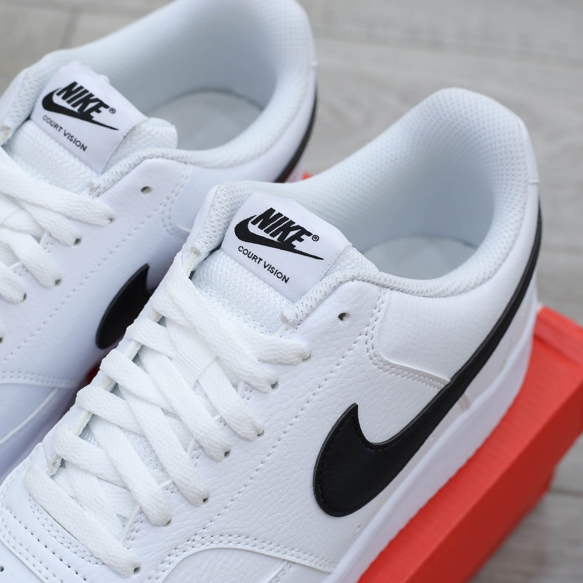 Giày Nike Court Vision Low Next Nature White Black Swoosh